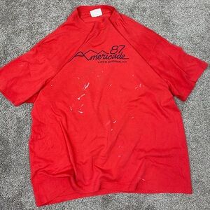 Vintage late 80s hanes‎ distressed tshirt